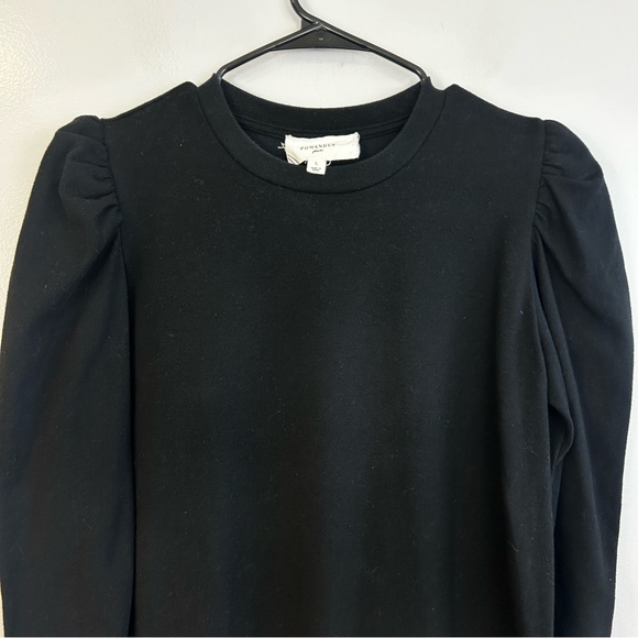 Pomander Place Black Vesty Puff Sleeve Mini Dress Size Large - Picture 3 of 10